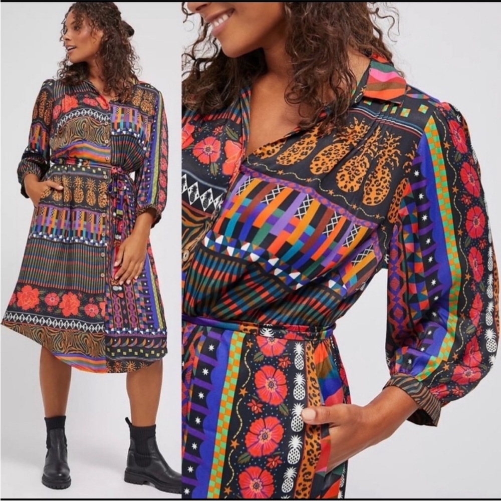 Farm Rio Multicolor Patterned Women's Dress